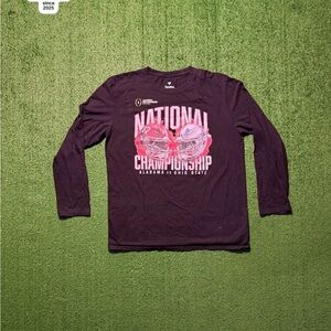 Fanatics National Championship Alabama vs Ohio State Black Tee Size Large